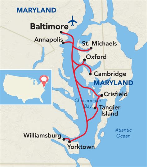 ACL-East-Coast-Chesapeake-Bay-Itinerary-Map - Sunstone Tours & Cruises