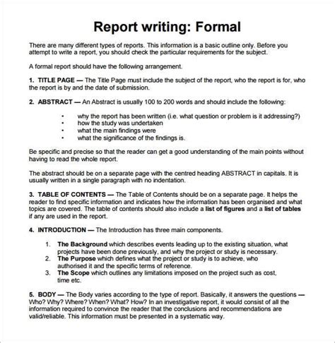 Professional Report Writing Template