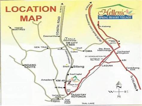 Location Map - hellenicspringresortvillage.com