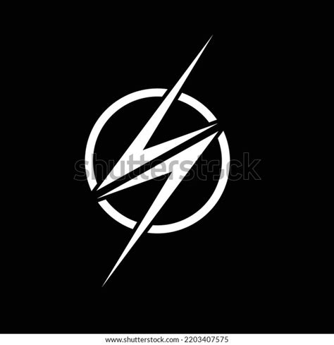 Lightning Logo Vector Black White Stock Vector (Royalty Free ...