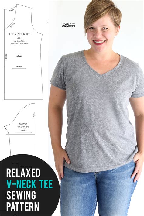 How to make a v-neck t-shirt {sewing pattern and tutorial} - It's ...