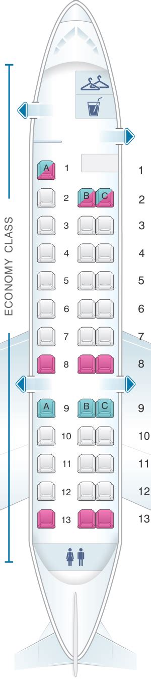 Seat Map Embraer ERJ 135 | SeatMaestro.com