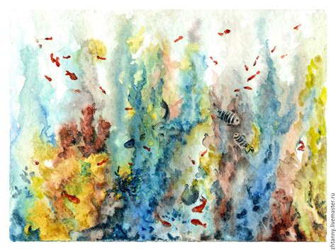 Coral Reef Watercolor at PaintingValley.com | Explore collection of Coral Reef Watercolor