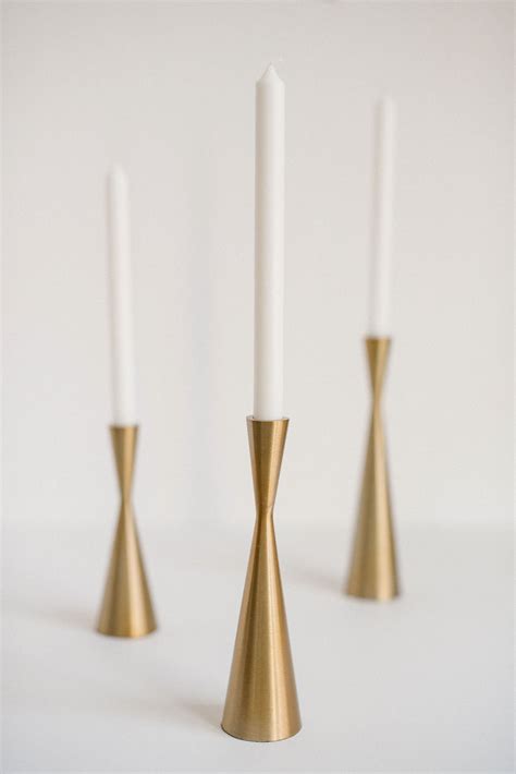 Modern Candlestick Holders - Gold