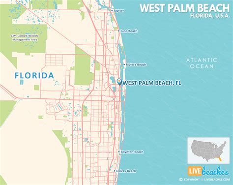 Map of West Palm Beach, Florida - Live Beaches