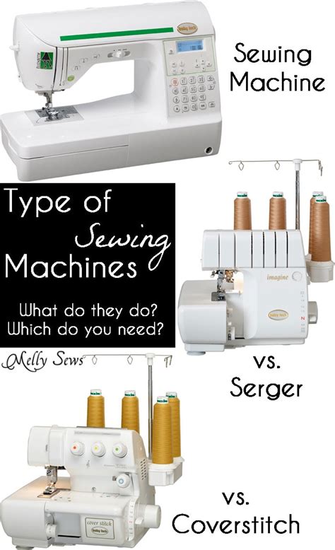 Sewing Machine vs Serger vs Coverstitch - What's the Difference? - Melly Sews