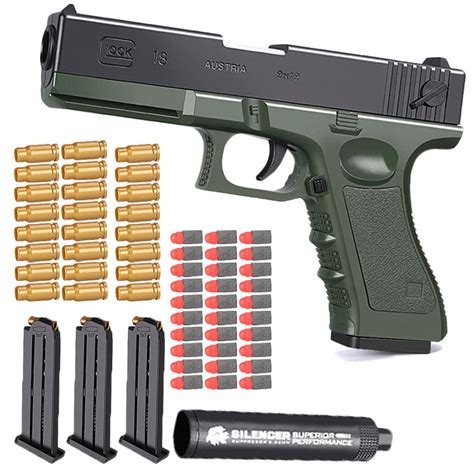 Buy KFGJ Glock & M1911 Shell Ejection Soft Bullet Toy , Ejecting ...