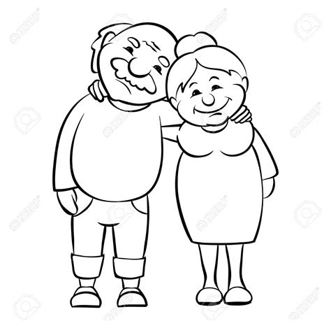 Grandparents Clip Art Black And White