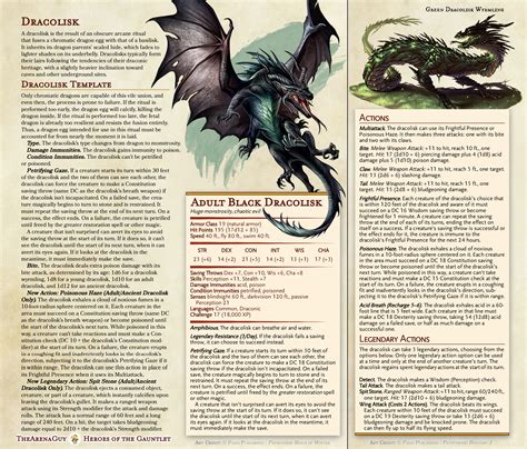 [OC][Homebrew] Dracolisk | Infuse your Chromatic Dragons with the ...