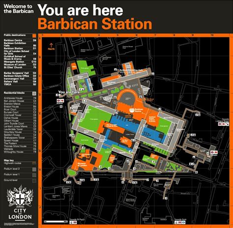 Barbican Estate Map for Cartlidge Levene