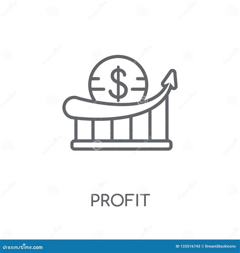 Profit Linear Icon. Modern Outline Profit Logo Concept on White Stock Vector - Illustration of ...