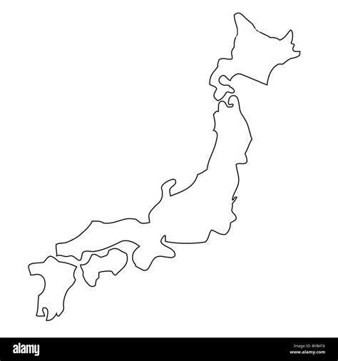 Outline Map Of Japan – Map Vector