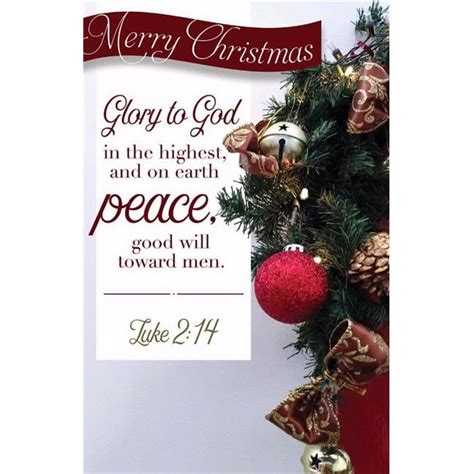 Bulletin-Merry Christmas (Luke 2:14 KJV) (Pack Of 100) - Walmart.com ...