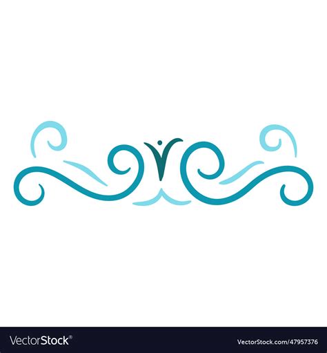 Blue swirls decoration Royalty Free Vector Image