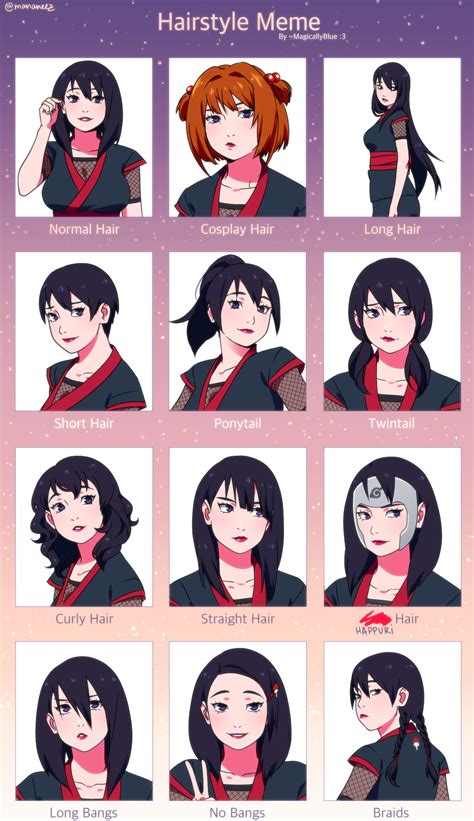 [naruto oc] tazuyo hairstyle meme by mananeez on DeviantArt | Naruto oc ...