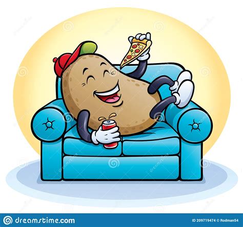 Couch Potato Vector Illustration | CartoonDealer.com #54079180