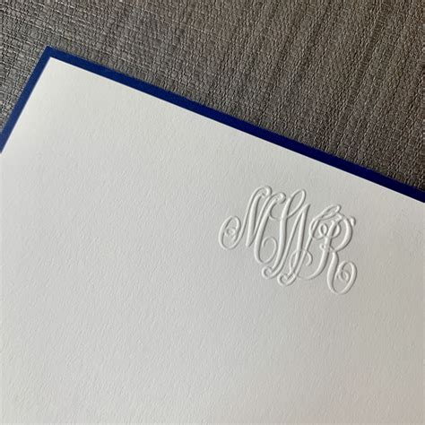 Classic Monogrammed Embossed Flat Cards | EG3416 | StationeryXpress