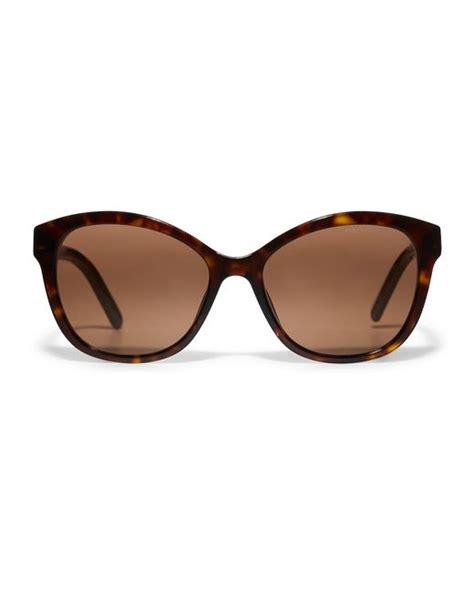 Marc Jacobs Round Tortoiseshell Sunglasses in Light Brown (Brown) | Lyst