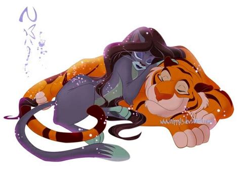 Cat jasmine & rajah | Disney fan art, Disney art, Disney