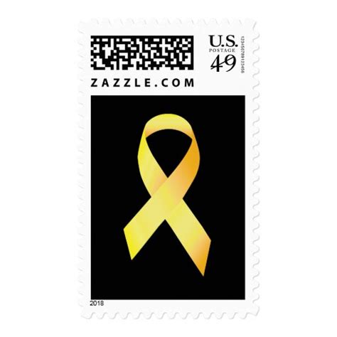 Yellow Suicide Prevention Ribbon Stamps | Zazzle