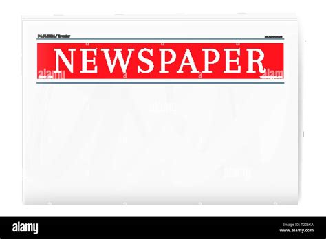 Blank newspaper template. Folded magazine cover page Stock Vector Image & Art - Alamy