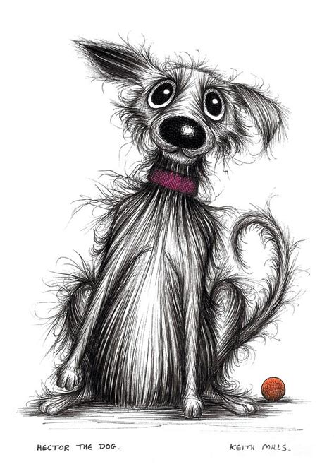 Hector the dog Drawing by Keith Mills - Pixels