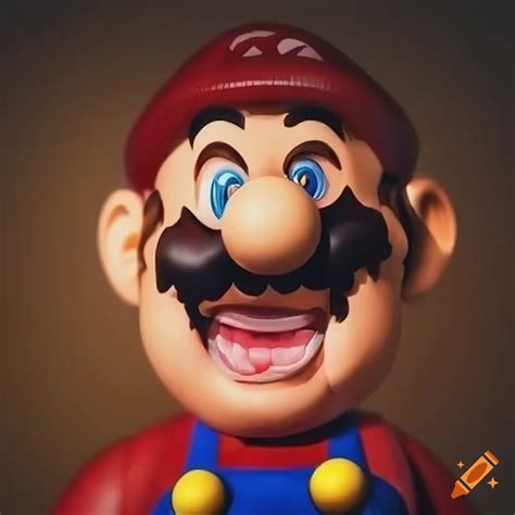 Digital art of a cursed mario on Craiyon