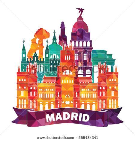 Madrid Stock Vectors & Vector Clip Art | Madrid skyline, City illustration, Vector illustration