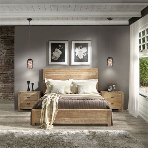 Grain Wood Furniture Montauk Queen Solid Wood Panel Bed | Furniture, Wood bedroom, Home