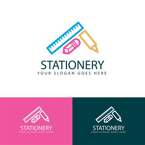 stationery store logo design template 14002176 Vector Art at Vecteezy