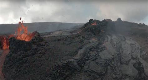 Chunk of Lava Strikes a Camera Drone Flying Over Volcano - Nerdist