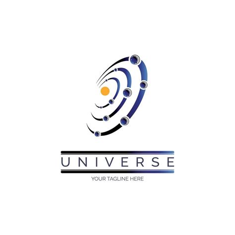 Universe Cosmos space logo design template for brand or company and ...