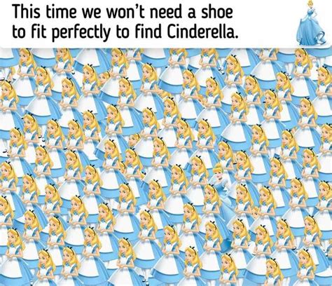 Optical Illusion for Testing Your IQ: Spot Cinderella Hidden Among Multiple Alice in Wonderland ...