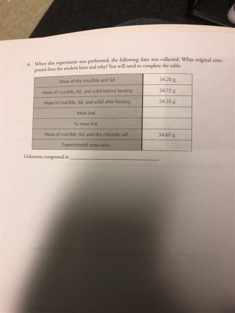 Solved Section 1. Explain why the molar ratio is needed to | Chegg.com