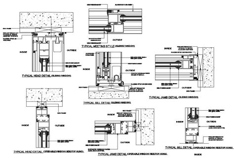 Window detail Drawing CAD file Free download - Cadbull