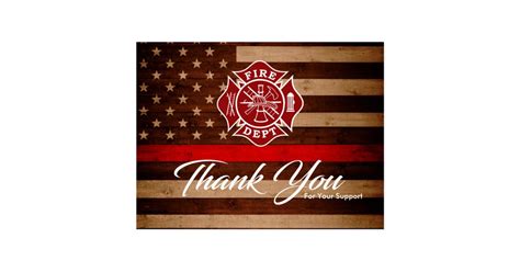 Firefighter Thank You Card | Zazzle.com