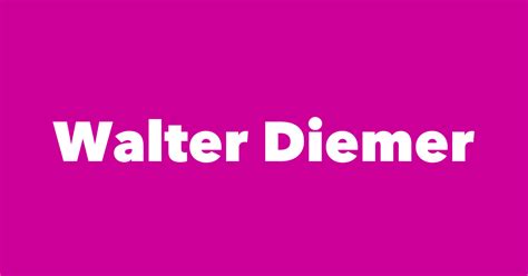 Walter Diemer - Spouse, Children, Birthday & More