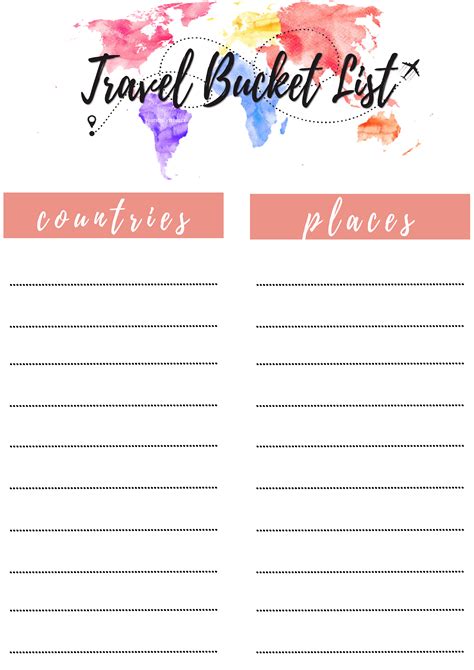 Travel Bucklist + Free Printable! - Yours Truly Rebecca