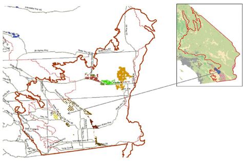 Map of the lower Colorado Desert (brown line) and DRECP (red line)... | Download Scientific Diagram