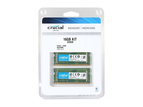 Crucial 16GB Kit (2 x 8GB) DDR4-2400 SODIMM Memory for Mac - Newegg.ca