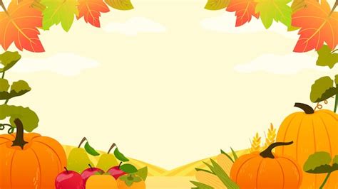 Premium Vector | Autumn Harvest festival frame background vector ...