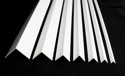 10x WHITE PLASTIC PVC CORNER 90 DEGREE ANGLE TRIM 2.5 METERS VARIOUS SIZES | eBay