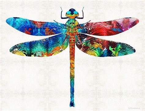 Colorful Dragonfly Art By Sharon Cummings by Sharon Cummings ...