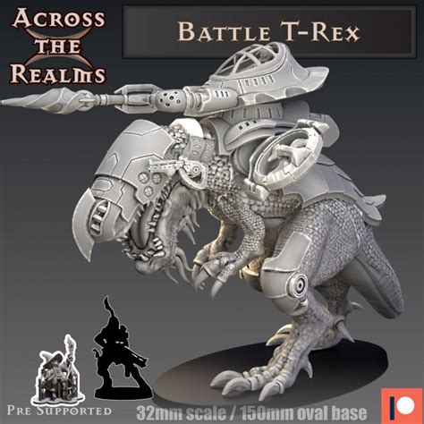 3D Printable Battle T Rex by Across the Realms