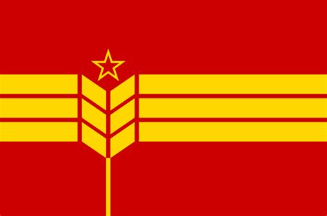 A communist flag with a wheat grain and a red star. : vexillology ...