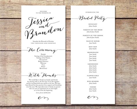 35 Simple Wedding Reception Program Sample Ideas | Simple classic wedding, Simple wedding ...