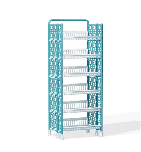 Sturdy Plastic Elegant Looking Storage Racks 6 Partition Foldable Adjustable Easily Use Easy To ...