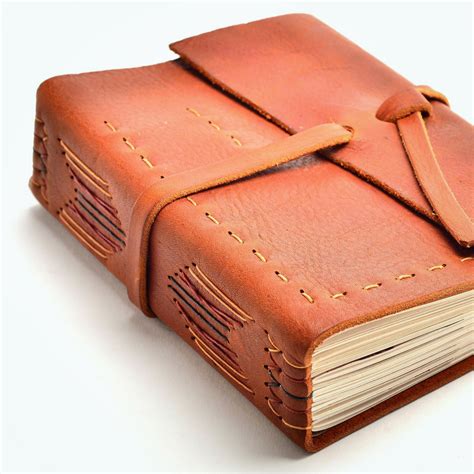 Handmade Large Leather Journal, 8"x6" | Southern Highland Craft Guild