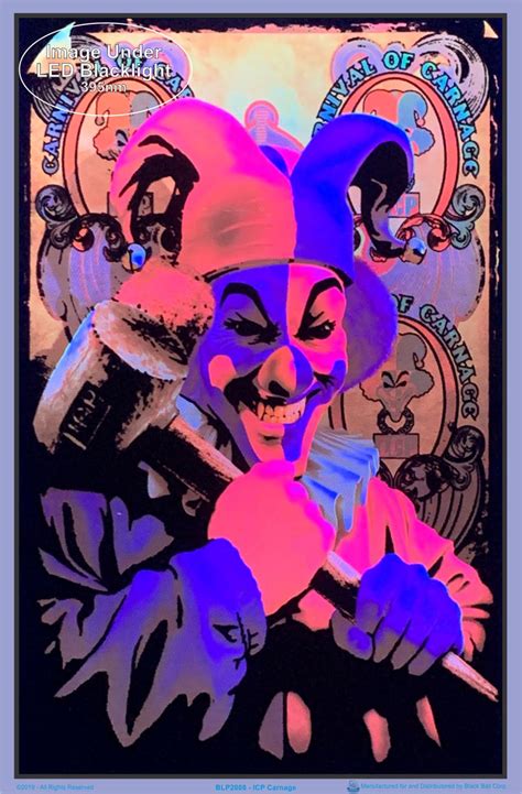 ICP - Insane Clown Posse Carnage by Tom Wood Blacklight Poster 23 x 35 - The Blacklight Zone