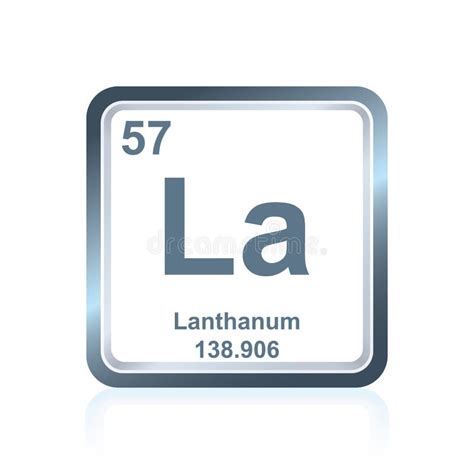 Lanthanum chemical element stock illustration. Illustration of formula - 107765910